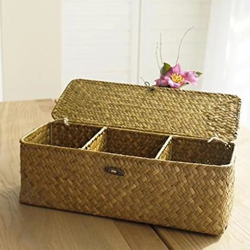 ArtisanNest™-Panier de rangement tissé à la main