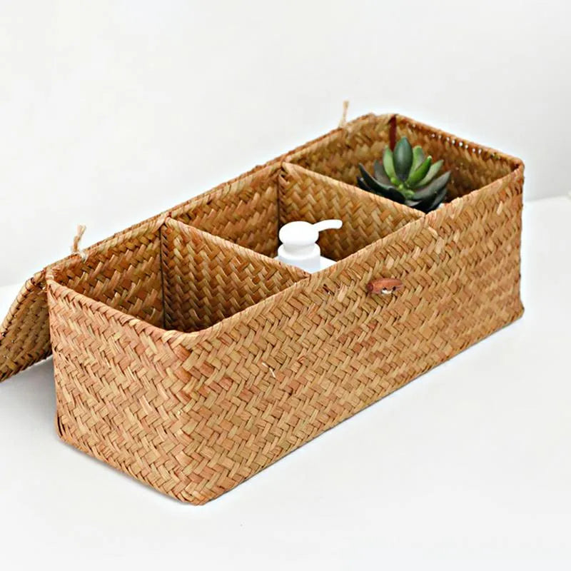 ArtisanNest™-Panier de rangement tissé à la main