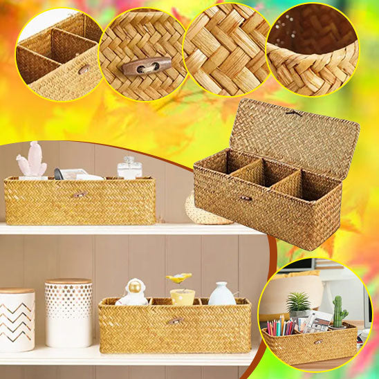 ArtisanNest™-Panier de rangement tissé à la main